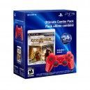 combo controle wireless dualshock 3 vermelho ps3